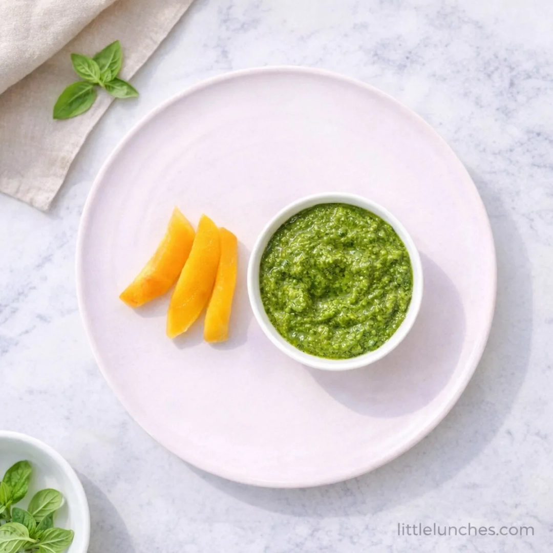 Apple spinach puree