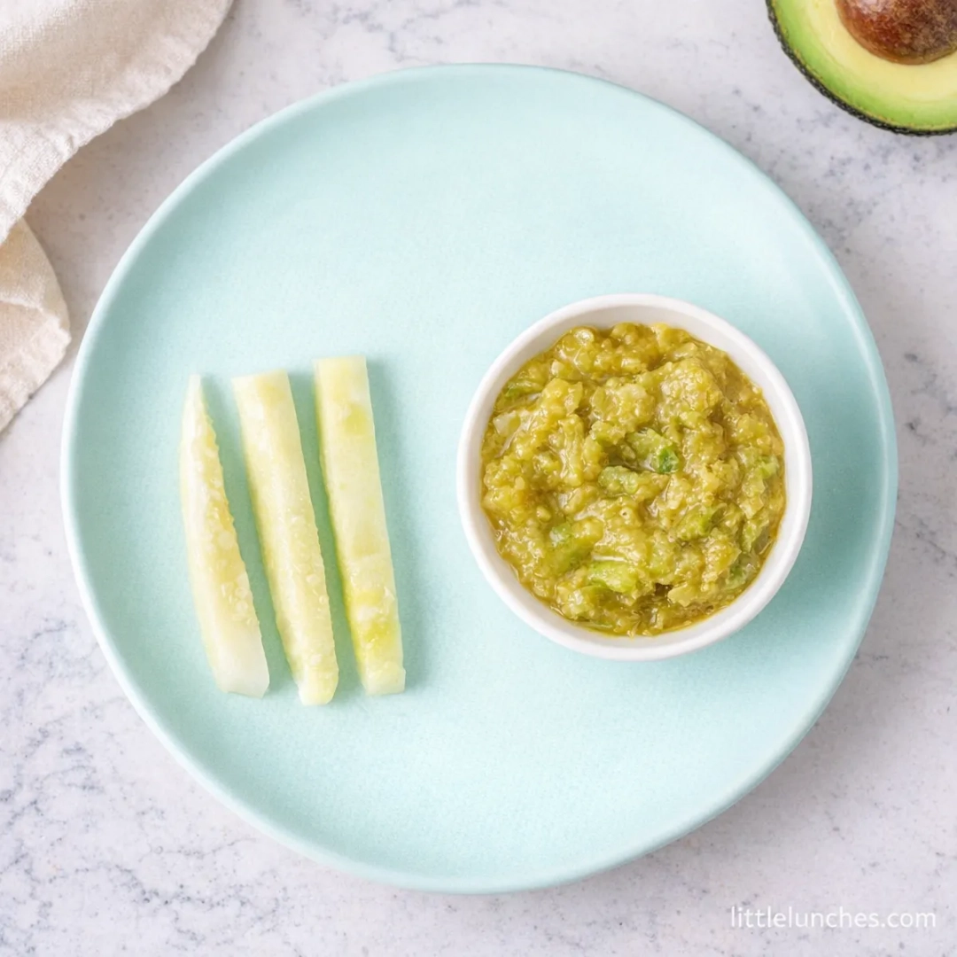 Avocado and banana puree