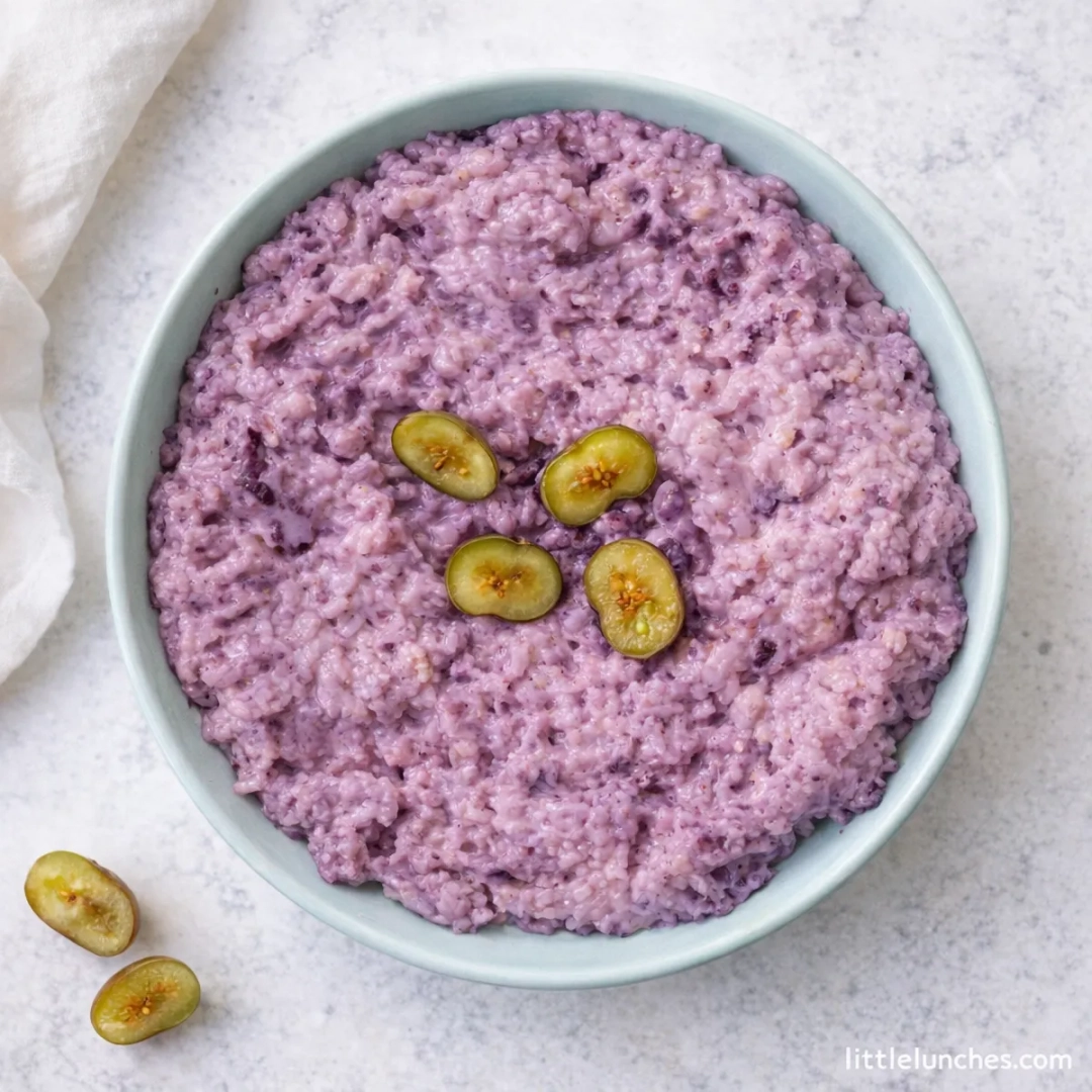 Baby blueberry chia oatmeal