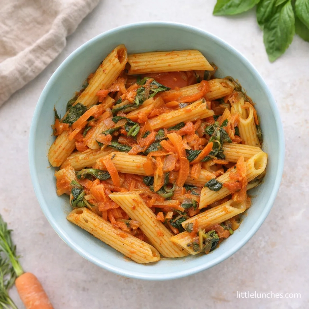 Baby chickpea veggie pasta