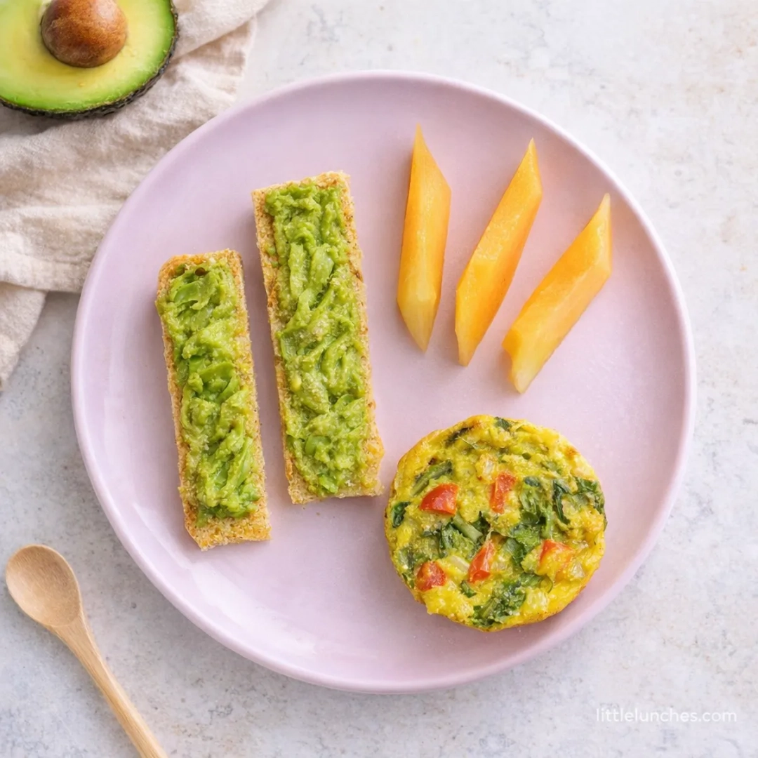 Baby tomato, spinach, and mozzarella egg muffin