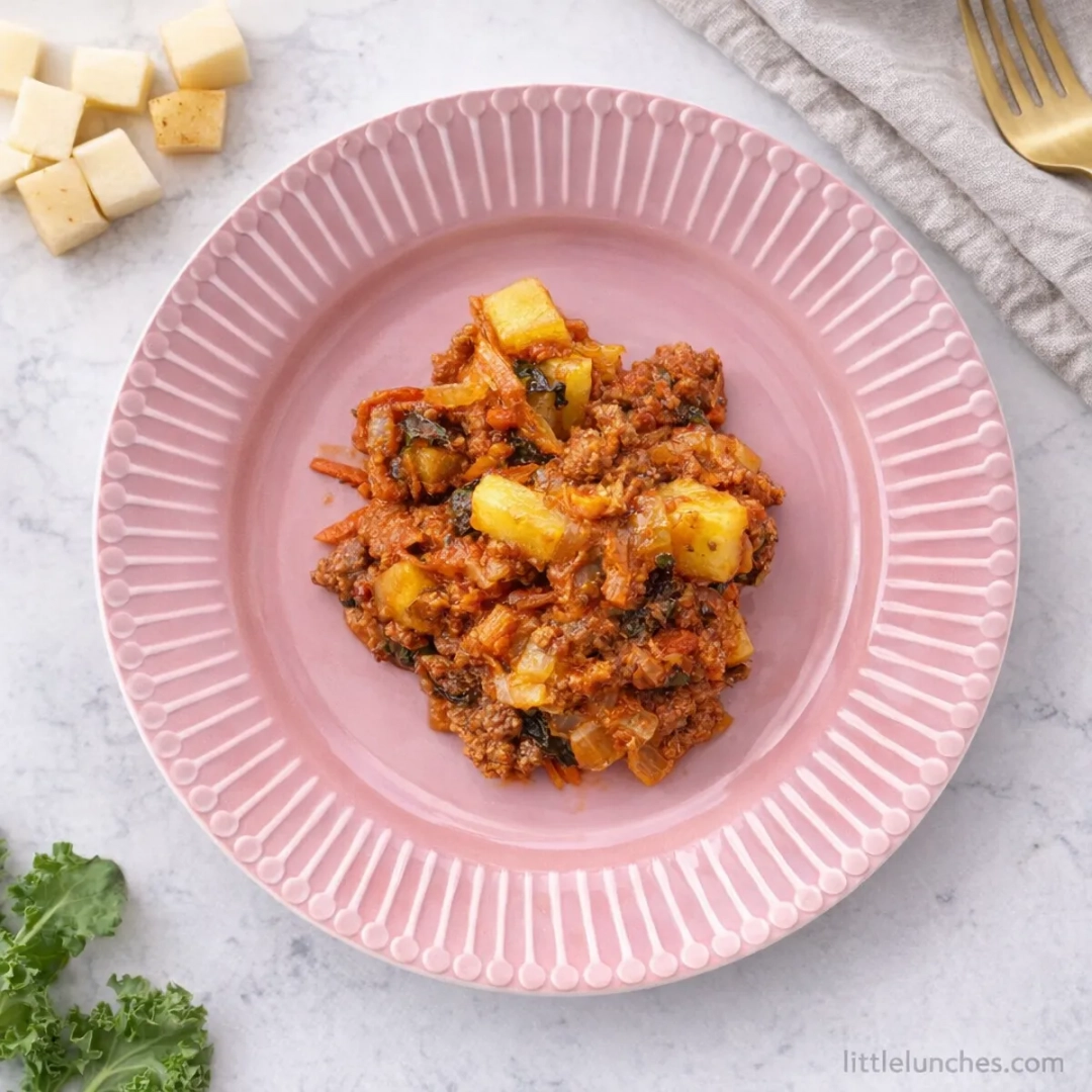Baby veggie beef bowl