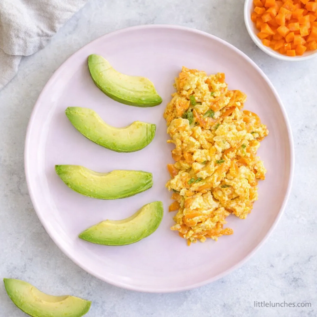 Baby veggie scramble