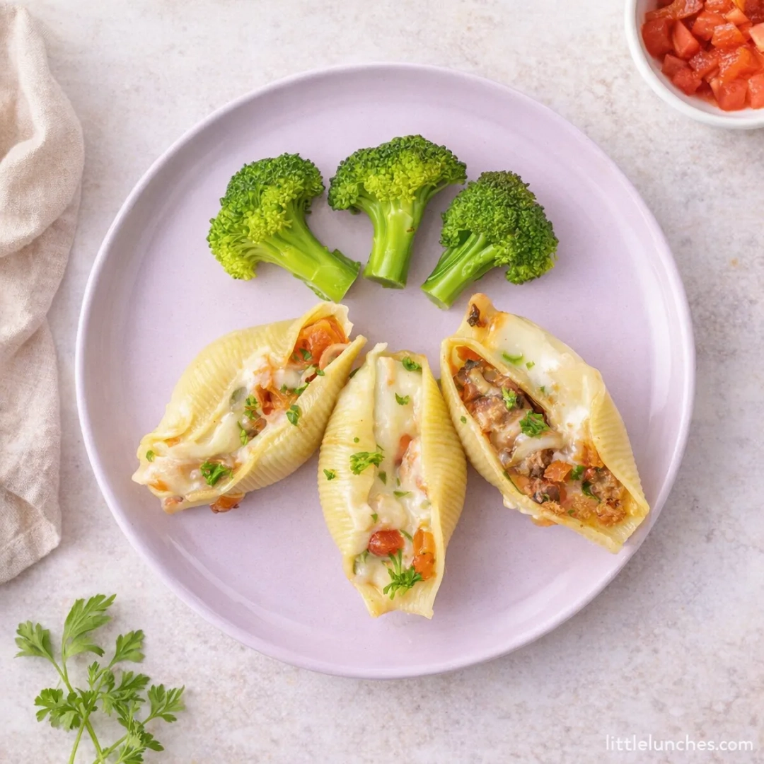Cheese bolognese pasta shells