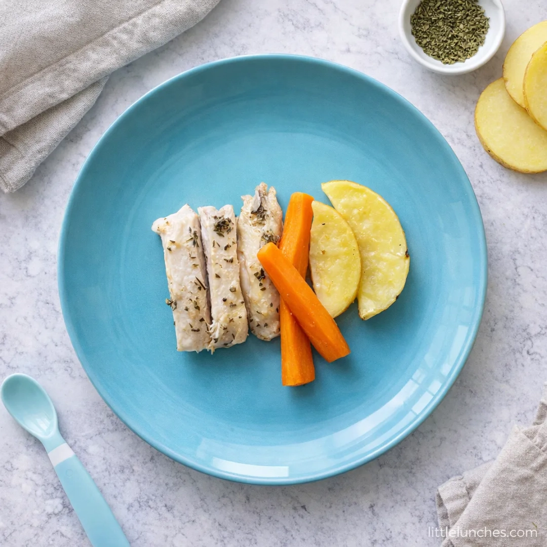Chicken with potatoes and carrots (no salt)