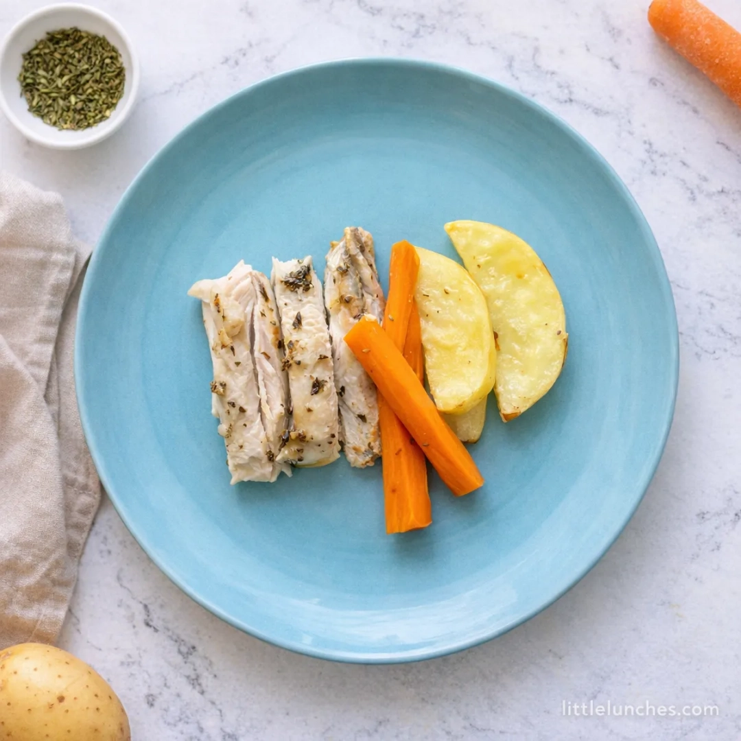 Chicken with potatoes and carrots