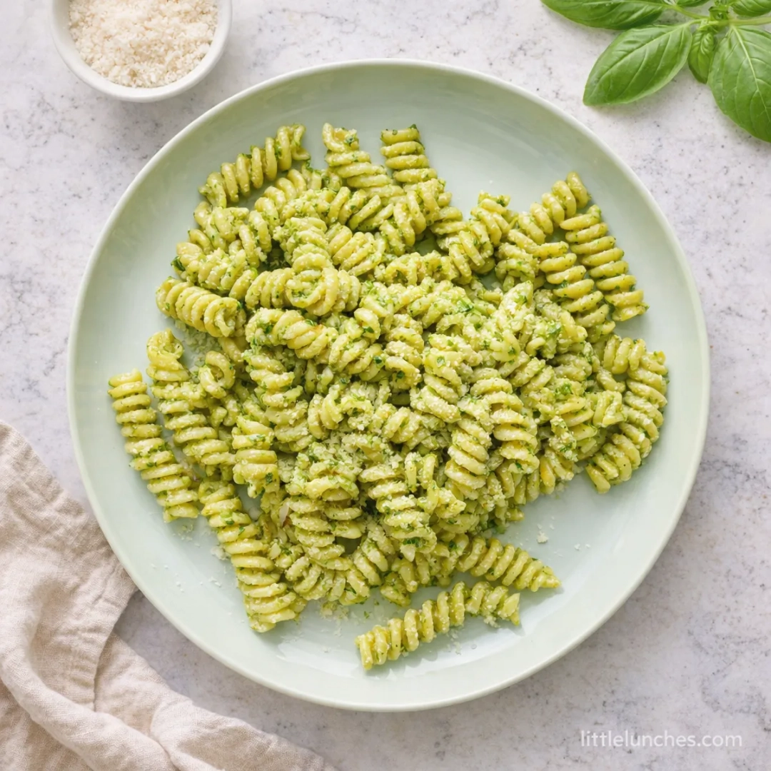 Chickpea pasta with pesto