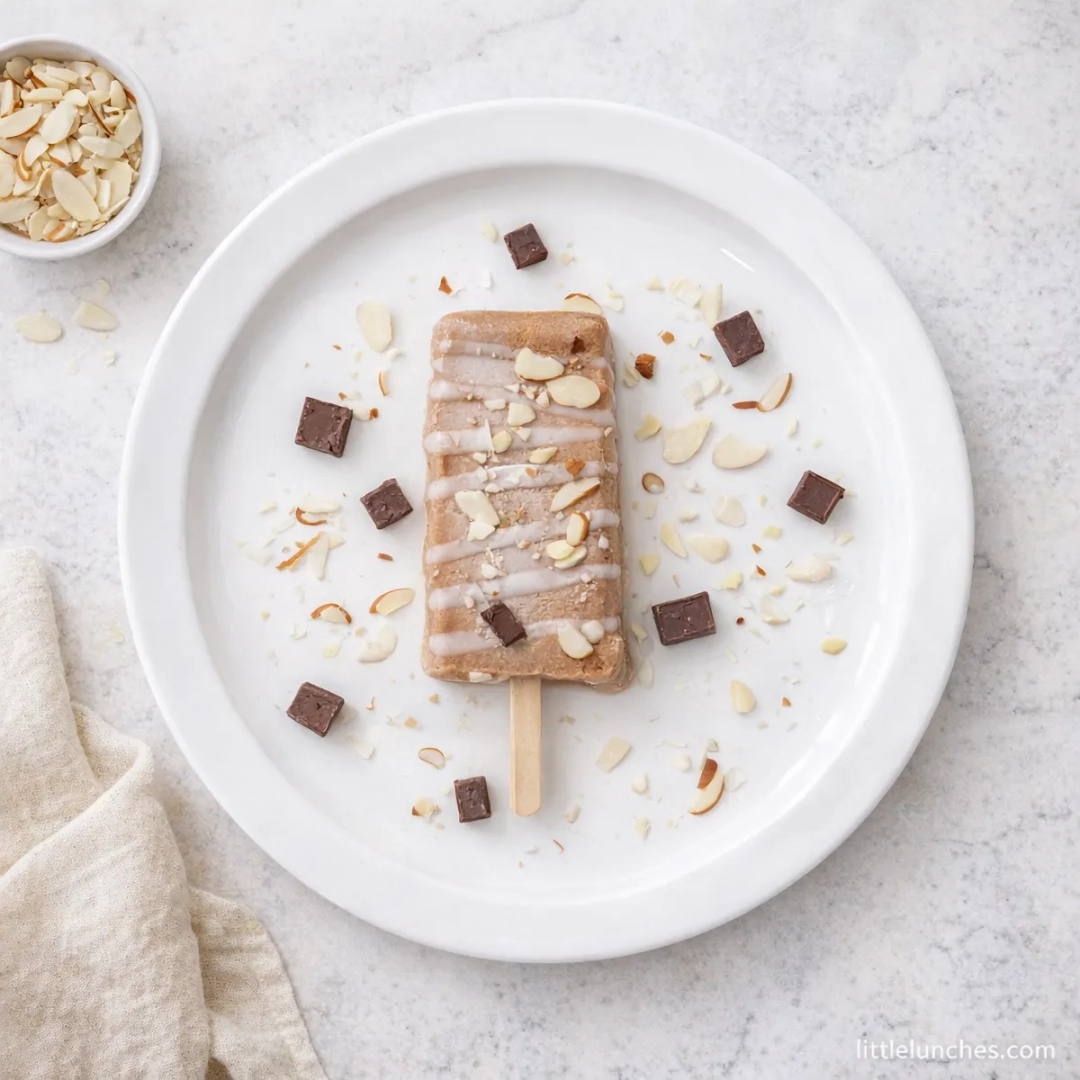 Chocolate Almond Yogurt Popsicles