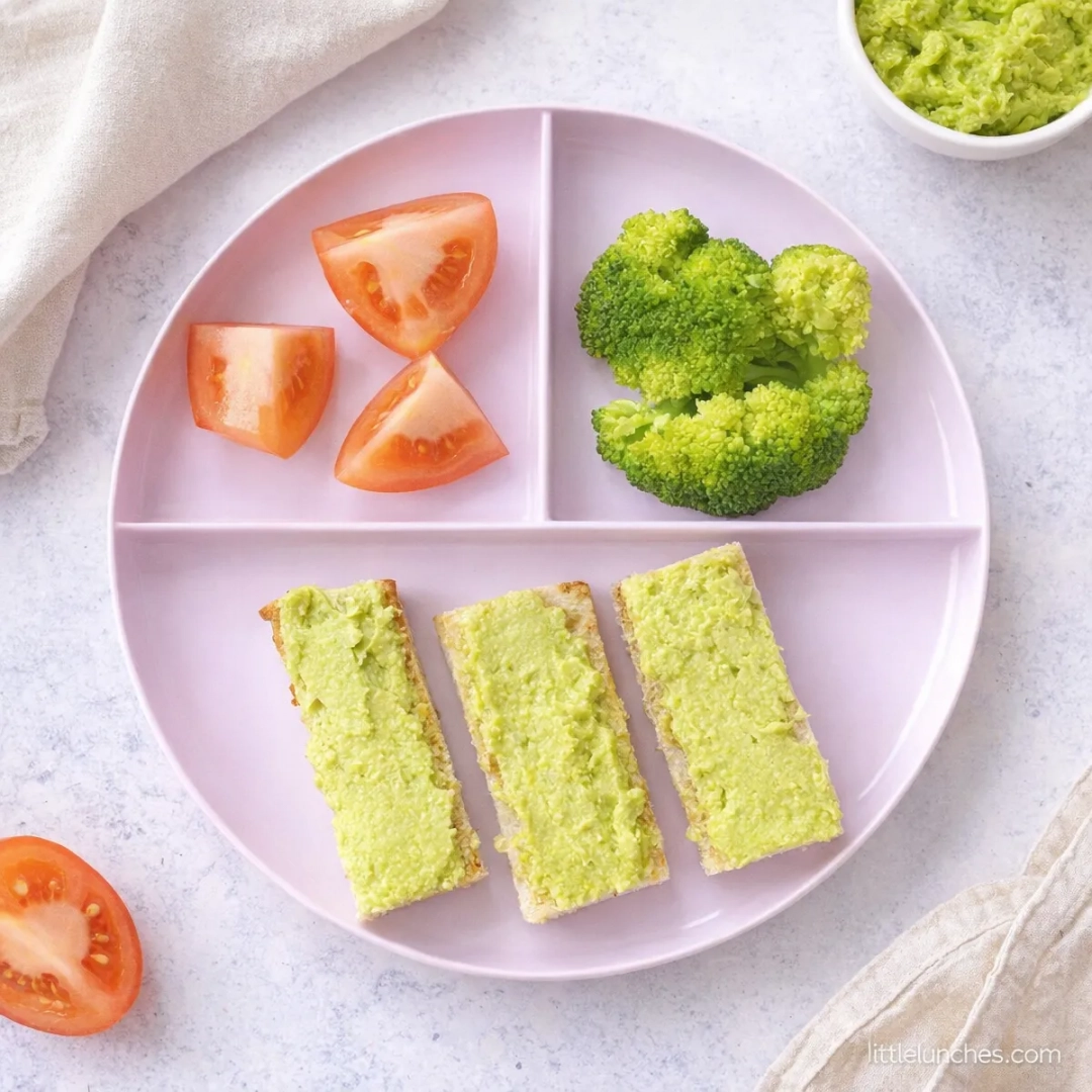 Edamame pea toast