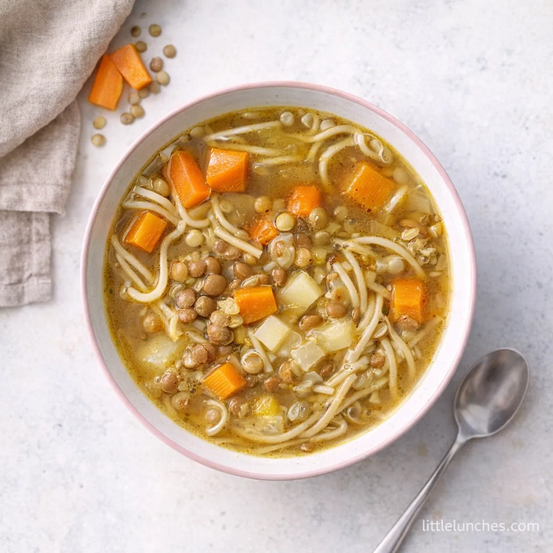Lentil, Noodle, And Vegetable Soup