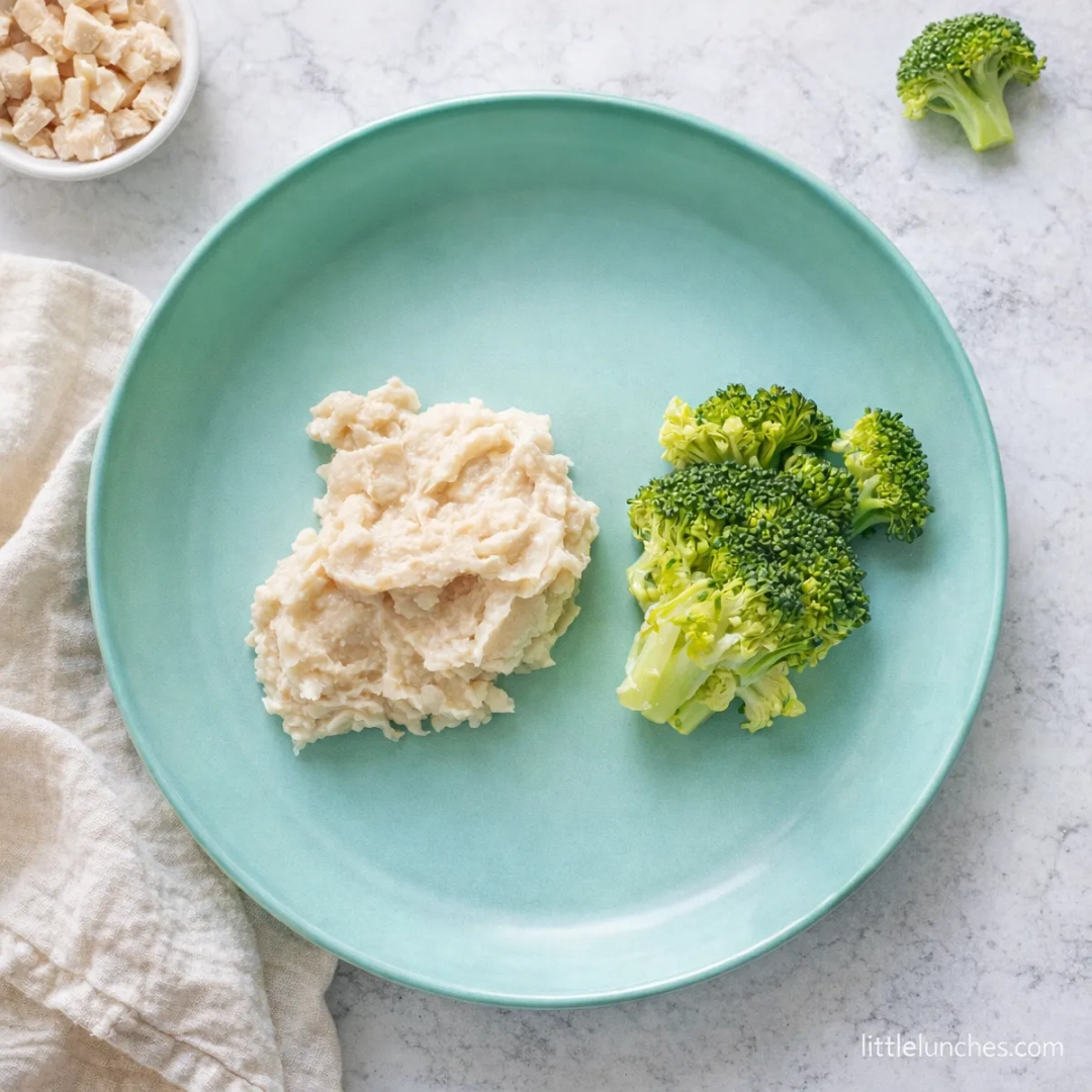 Mashed cannellini beans and broccoli