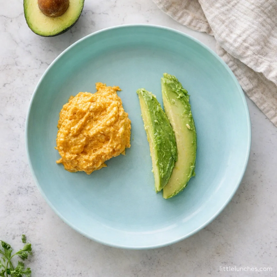 Mashed sweet potato and avocado