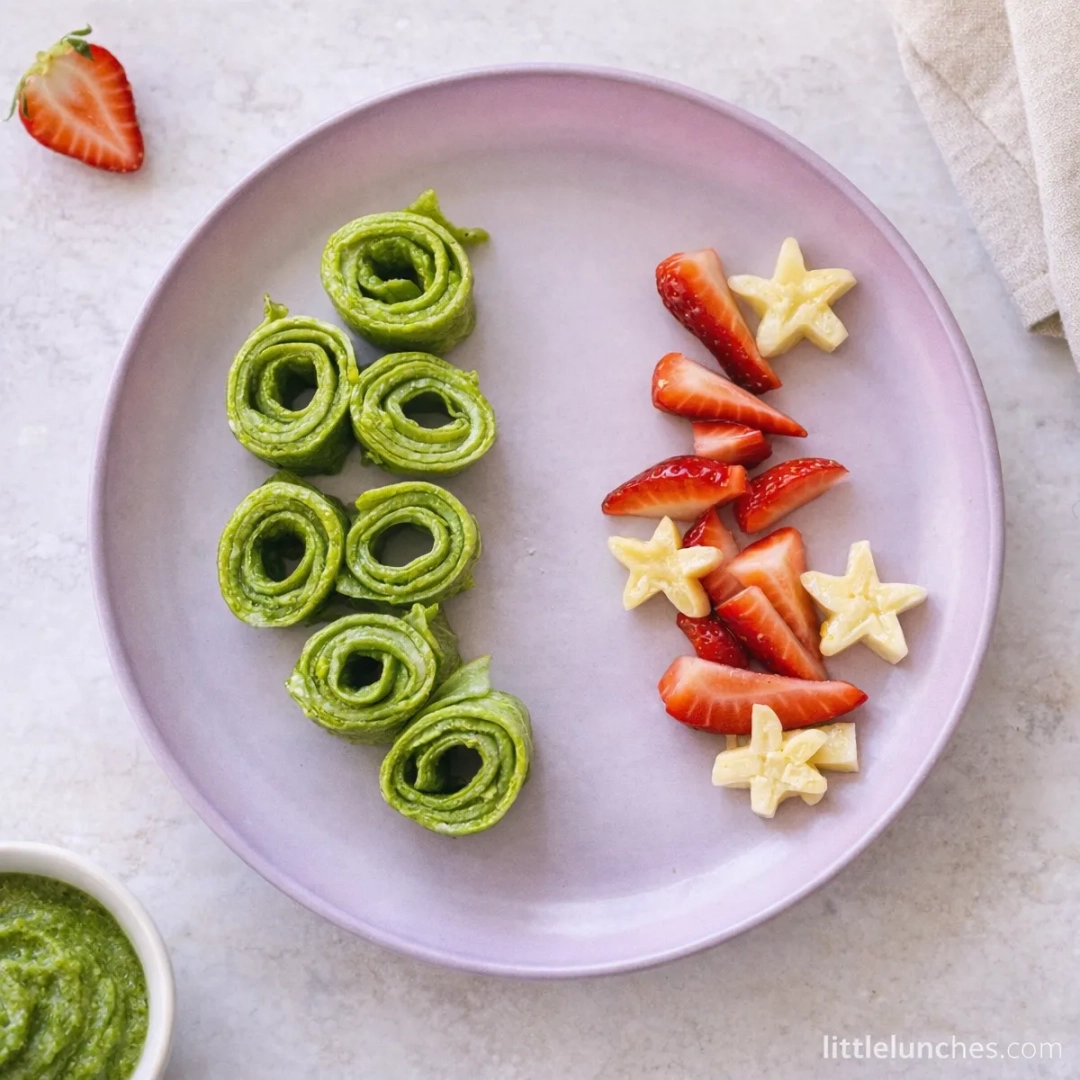 Spinach Almond Banana Crepes